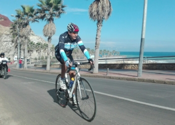 Luis Castro, durante la competición deportiva.