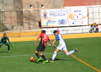 Jugadores del Rusadir, en uno de sus partidos ligueros.