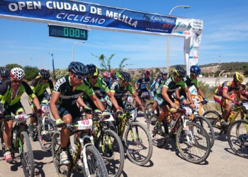 Salida de una de las competiciones de ciclismo de montaña celebradas en nuestra ciudad.