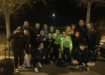 Jugadoras de la expedición del Torreblanca, en tierras de Almagro.