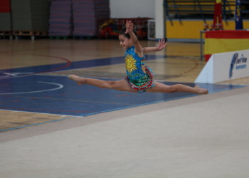 Imagen de una de las gimnastas de nuestra ciudad.