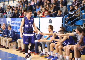 Todos los jugadores de la plantilla del Club Melilla Baloncesto tuvieron minutos en el choque frente al cuadro blaugrana.