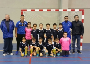 Jugadores de la Selección de Melilla en edad benjamín, que jugaron el Nacional en Badajoz.