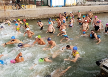 Salida de la prueba que se disputó este domingo, con 120 amantes del deporte en general