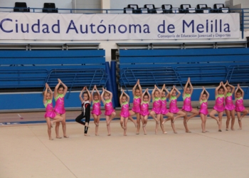 Integrantes del conjunto de psicomotricidad de la Escuela de la Federación Melillense.