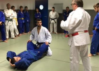 Mario Manuel Muzas, maestro y entrenador nacional y 7º dan de judo fue el encargado de las técnicas de Judo Suelo.