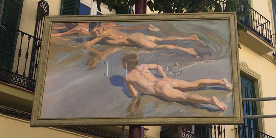 Los ‘Niños en la playa’, de Sorolla, en la calle General O’Donnell.