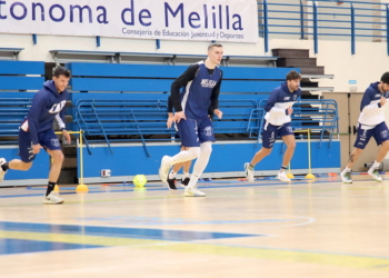 Imagen de la sesión de entrenamientos de la jornada de ayer.