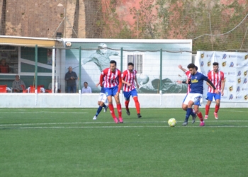 Imagen de uno de los partidos de la escuadra melillense en esta temporada.