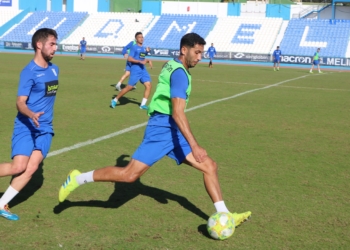 Imagen de la sesión de entrenamientos desarrollada en estos días