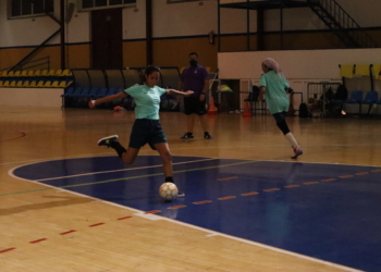 La jugadora melillense, en un entrenamiento.