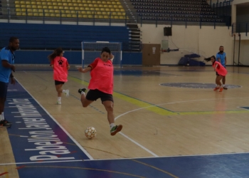 La jugadora brasileña. en uno de los entrenamientos.