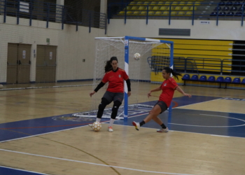 La capitana de la escuadra melillense, en una de las sesiones de entrenamientos.