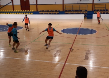 Entrenamiento de los merengues, en el Lázaro Fernández.