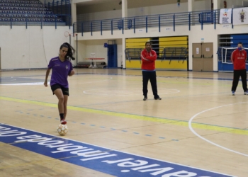 La brasileña, en uno de los entrenamientos de su equipo.