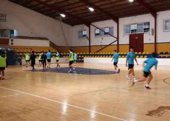 Imagen de la Peña Real Madrid, en una sesión de entrenamientos.