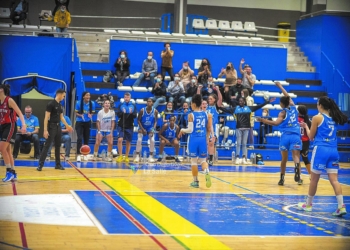 Las melillenses, en uno de sus partidos de esta liga.