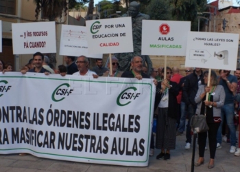 Manifestación de CSIF en Melilla.