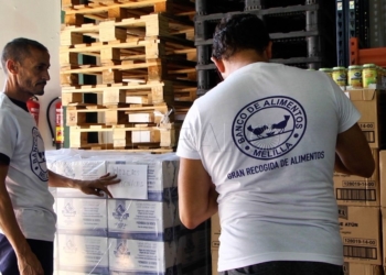 Voluntarios en la Gran Recogida de Alimentos en Melilla. Foto de Archivo.