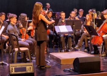 Un momento de la actuación de la Joven Orquesta Provincial de Málaga.