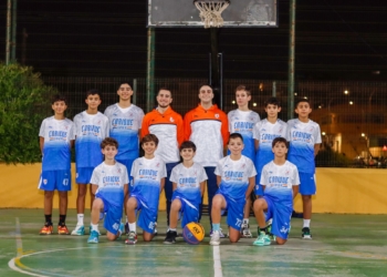 Imagen del equipo Preinfantil Azul del Melilla Ciudad del Deporte Enrique Soler.